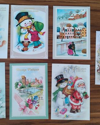 7 cartoline vintage anni '80