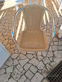 Sedie esterno alluminio e simil rattan Roma sud.