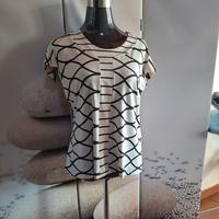 Camicia Enrico Coveri panna e nera