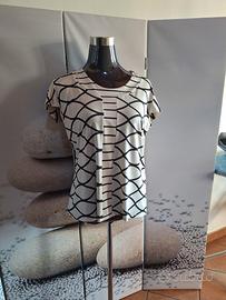 Camicia Enrico Coveri panna e nera