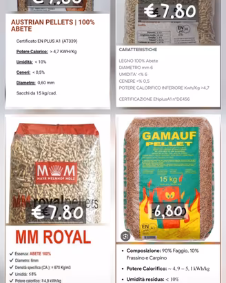 pellet di abete chiaro  e misto