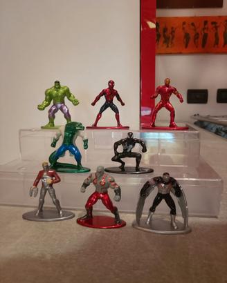 Lotto personaggi marvel in metallo metalfigs jada