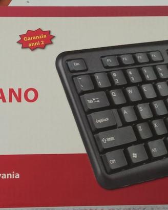 Tastiera italiana USB 108 tasti Link colore nero