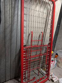 Letto a Castello in Metallo Rosso - Completo