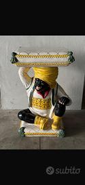 Tavolino ceramica italiana moro siciliano anni 50