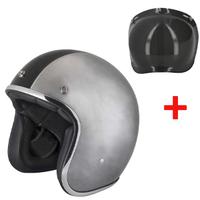 CASCO JET VINTAGE MOTO STORMER LUCIDO VISIERA FUME