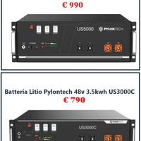 Batteria al Litio 3.5kWh 48V Pylontech US3000