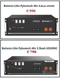 Batteria al Litio 4.8kWh 48V Pylontech US3000
