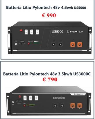 Batteria al Litio 3.5kWh 48V Pylontech US3000