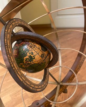 Grande sfera armillare mappamondo vintage