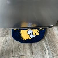 Mini tappeto tufting “Peeking Bart” fatto a mano
