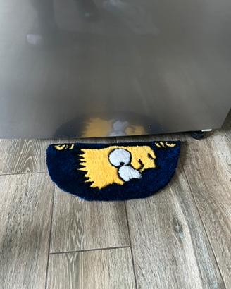 Mini tappeto tufting “Peeking Bart” fatto a mano