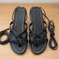 sandali neri alla schiava 