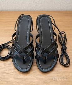 sandali neri alla schiava 