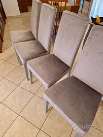 set 4 sedie imbottite