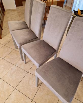 set 4 sedie imbottite