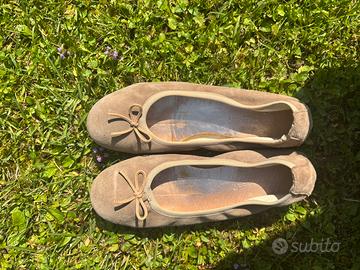 Ballerine pelle scamosciata made in italy tg 35½