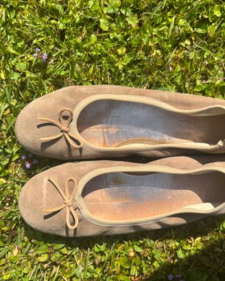 Ballerine pelle scamosciata made in italy tg 35½