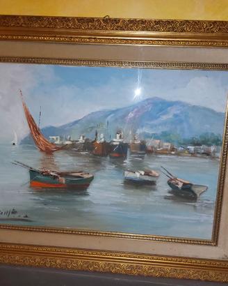 OLIO SU TELA PIETRO PIERO DELLE PIANE CON CORNICE