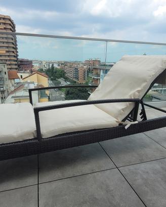 Lettino sdraio regolabile da esterno