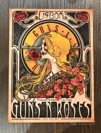 Poster "Guns N Roses" Live in Lisbona 2017