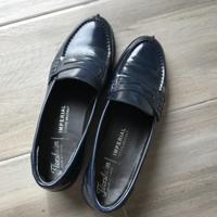 Mocassino donna 37 vernice blu
