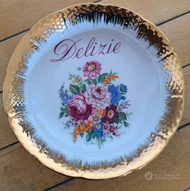 Elegante piatto vintage in porcellana Limoges 