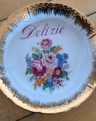 Elegante piatto vintage in porcellana Limoges 