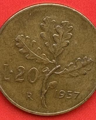 Moneta 20 Lire 1957