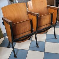 Coppia da due ,Poltroncine Sedie da Cinema Teatro