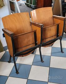 Coppia da due ,Poltroncine Sedie da Cinema Teatro