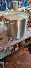Pentola 50 litri inox con rubinetto