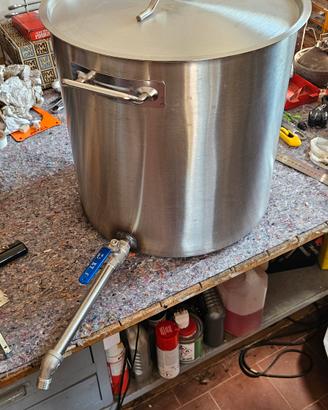 Pentola 50 litri inox con rubinetto