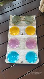 Set occhiali da sole vintage lenti intercambiabili