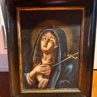 Olio su tela dipinto madonna