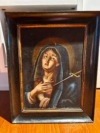 Olio su tela dipinto madonna