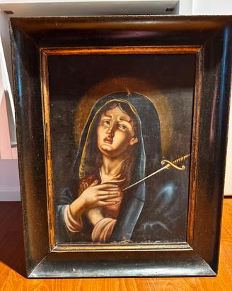 Olio su tela dipinto madonna
