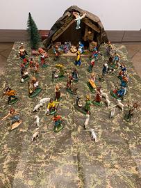 Presepe Completo di Casetta, Statuine e alberello