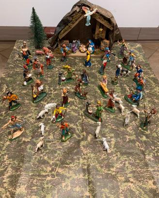 Presepe Completo di Casetta, Statuine e alberello