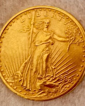 Moneta USA da 20 dollari in oro del 1902