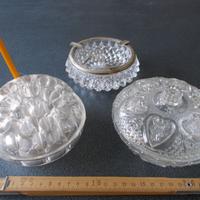 Portacenere di cristallo e scatola di vetro