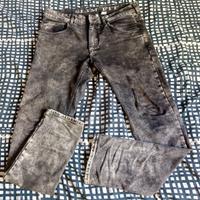 Pantalone Jeans Black Grey Rock Metal Biker H&M