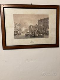 Quadro con cornice legno Stampa Venice