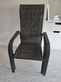 Sedie da esterno grigio scuro