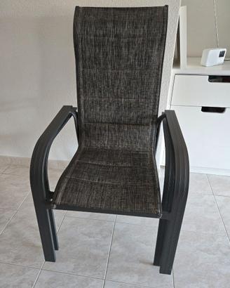 Sedie da esterno grigio scuro