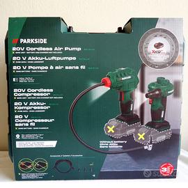 Parkside Set Pompa Aria e Compressore a Batteria