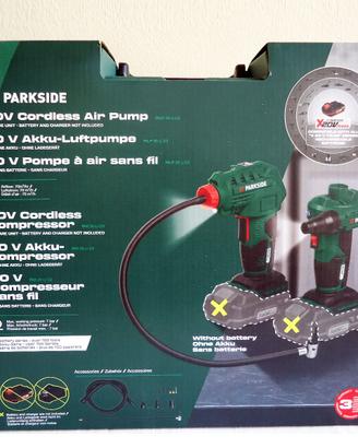 Parkside Set Pompa Aria e Compressore a Batteria