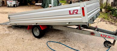 Rimorchio carrello con rampa ribaltabile manuale