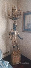 Lampadario Moro Veneziano con candelabro