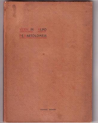 RARITA' Aldo de Bartolomeis Versi Chieri (To) 1903